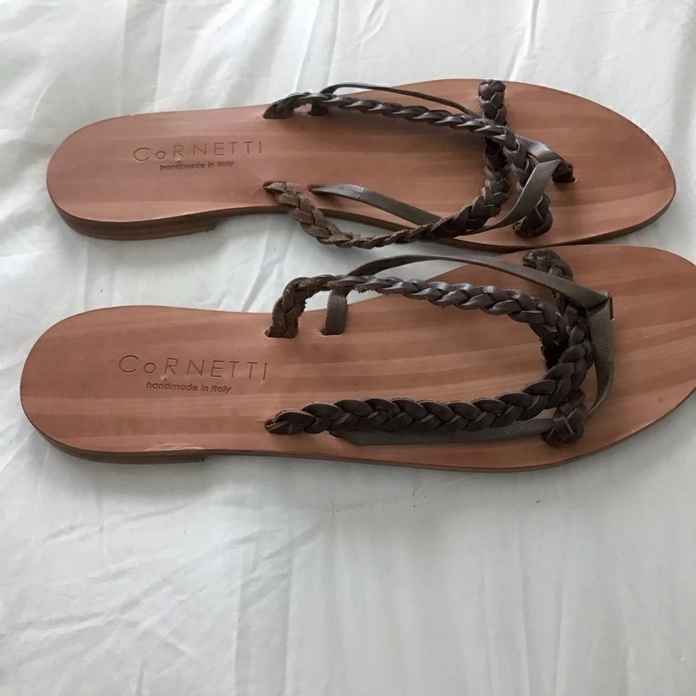 CoRNETTI Leather Braided Sandal - Picture 3 of 8